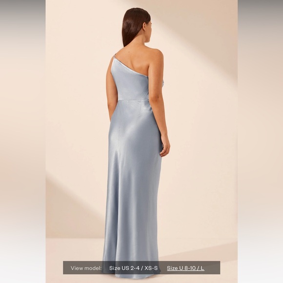 NWT Shona Joy La Lune Asymmetrical Gathered Maxi Dress - Picture 4 of 4